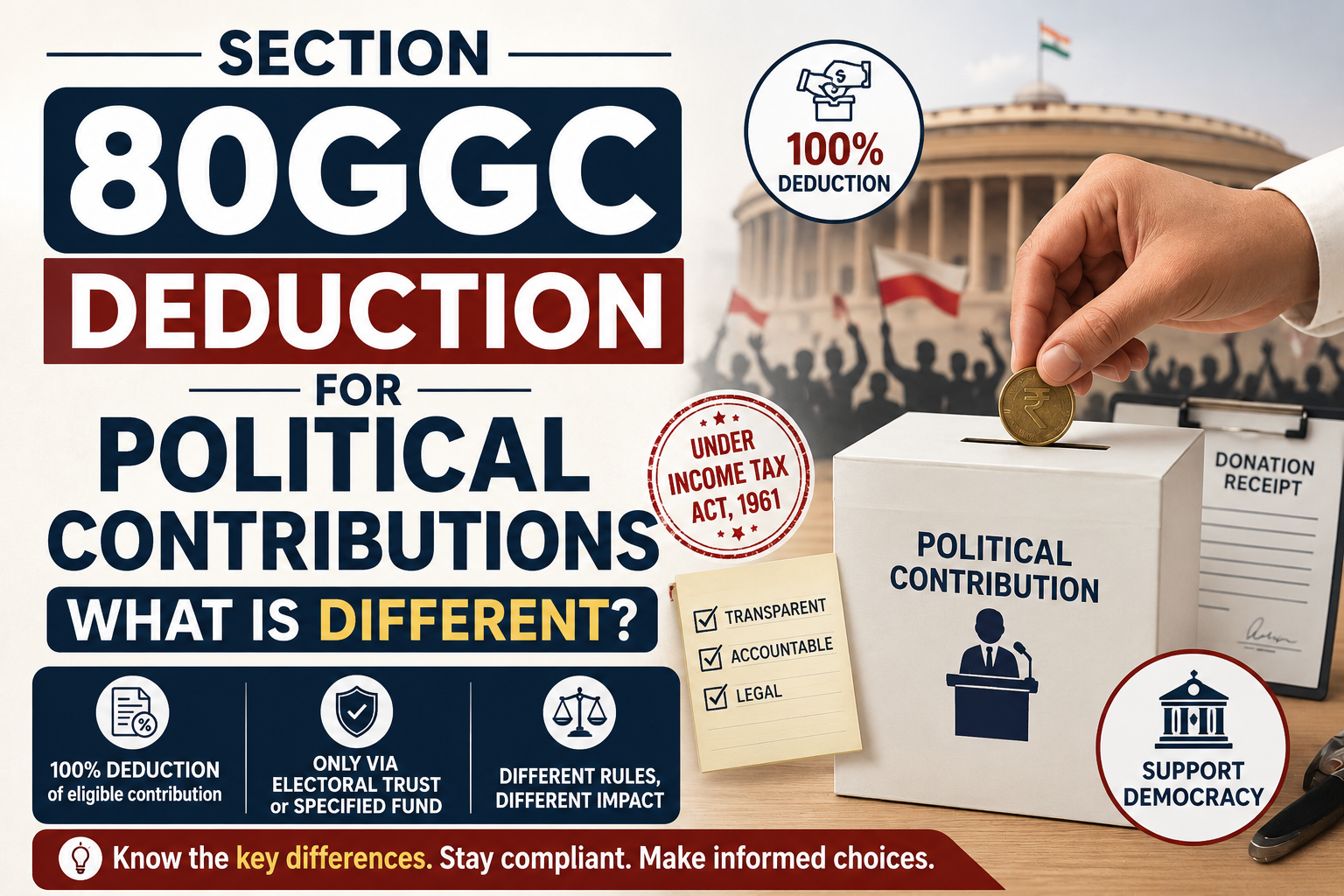 Section 80GGC Deduction For Political Contributions: What Is Different?